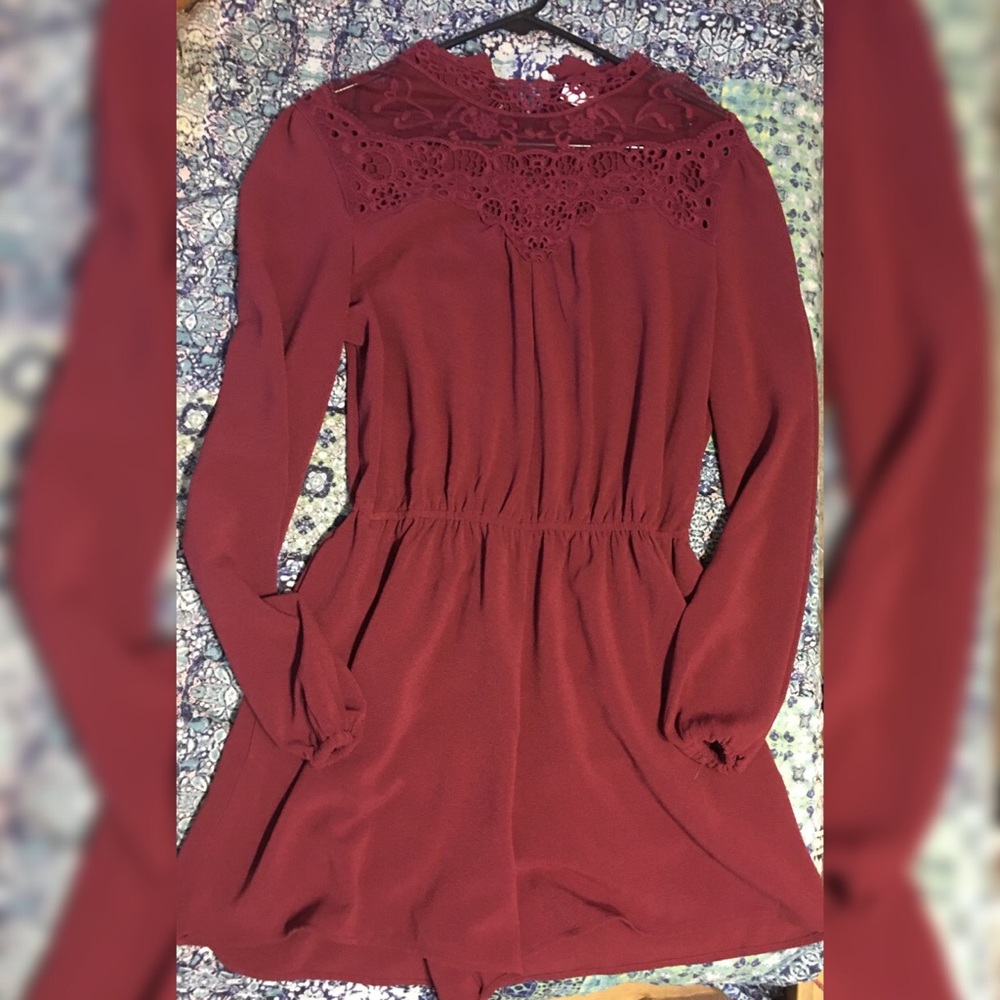 Burgundy Red Romper